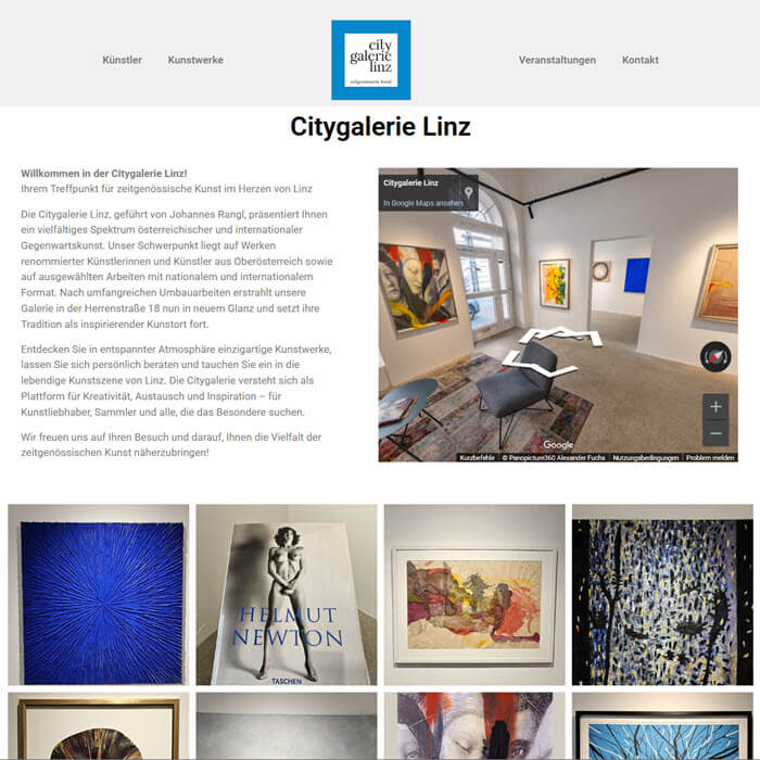 weppers.com Projekt citygalerie.at Zeitgenössische Kunst Galerie in Linz