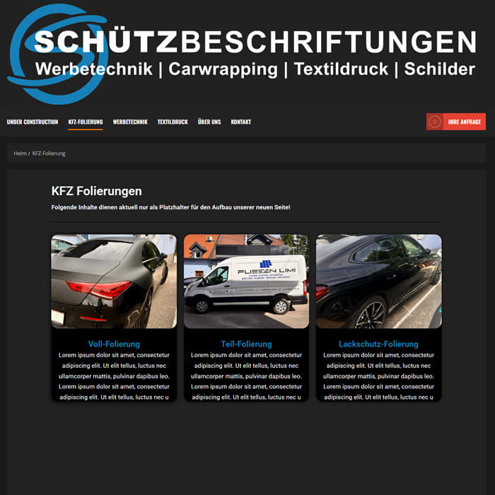 weppers.com Projekt schuetz-schilder.at Schütz Schilder und Beschriftungen in Alkoven